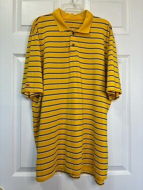 RLX Ralph Lauren Golf Polo Shirt Men’s Xl Logo Yellow Black White Performance